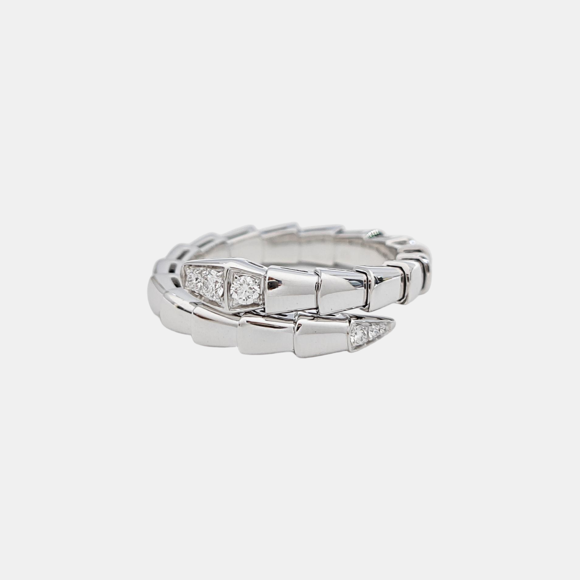 SERPENTI 18k White Gold Silver Ring EU 60
