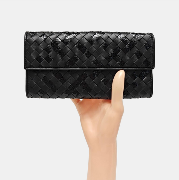 Olimpia Calfskin Black Wallet