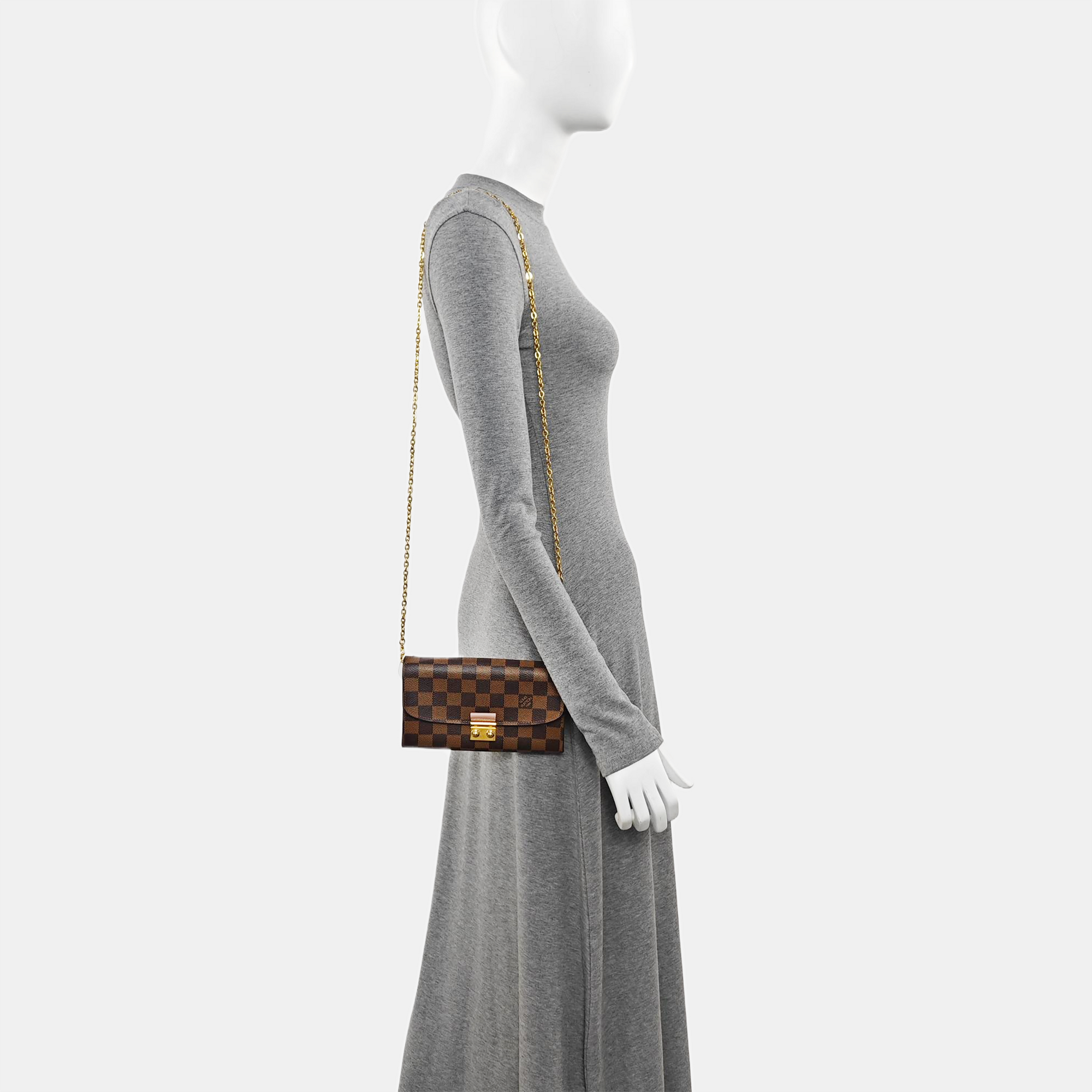 CROISETTE Damier Ebene Coated Canvas Brown