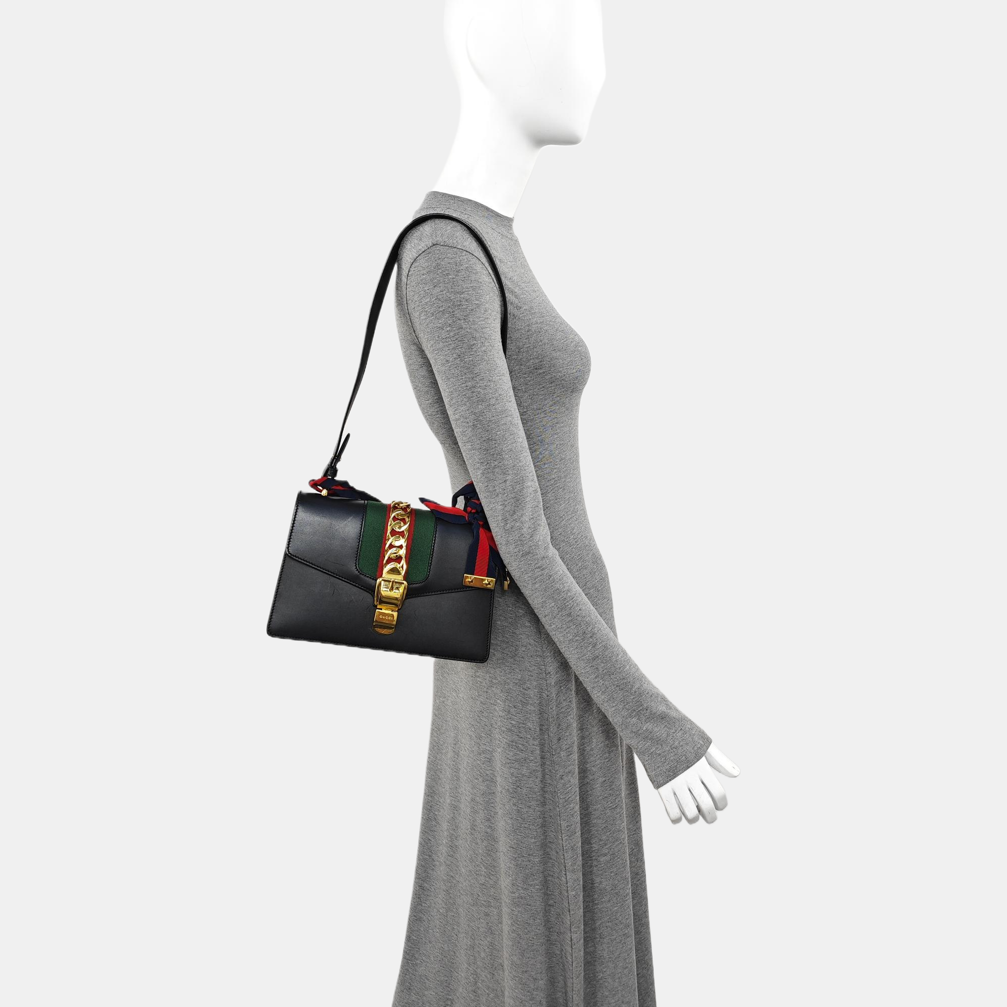 Sylvie Small Calfskin Black