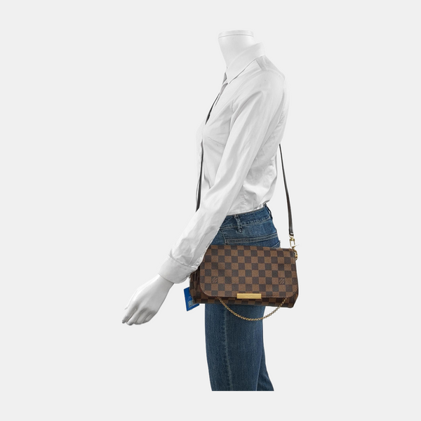 FAVORITE PM Damier Ebene Coated Canvas Brown
