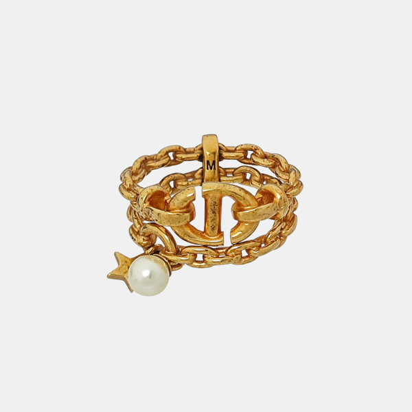 CD Navy Metal Gold Ring EU 51