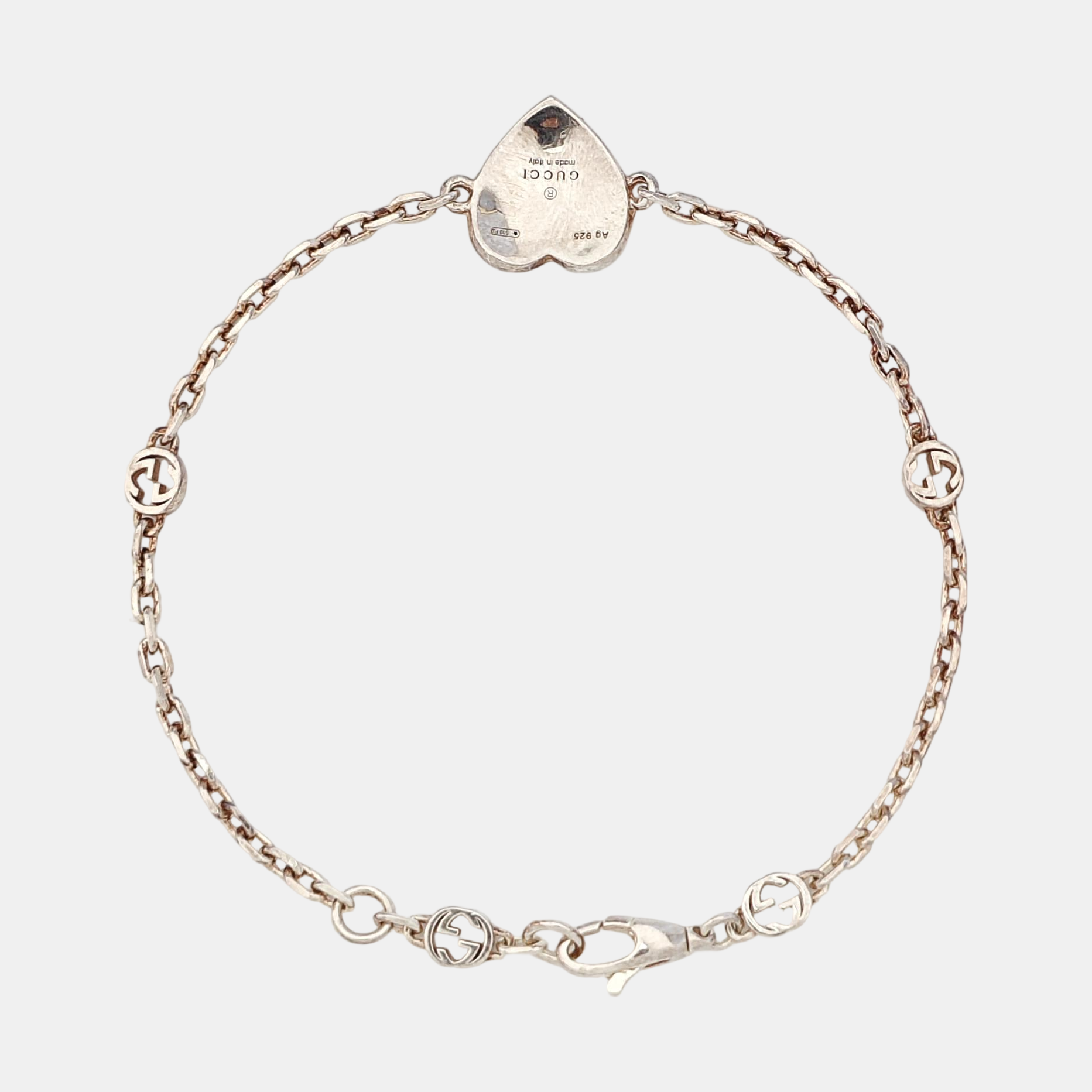 Interlocking G 925 Sterling Silver Bracelet