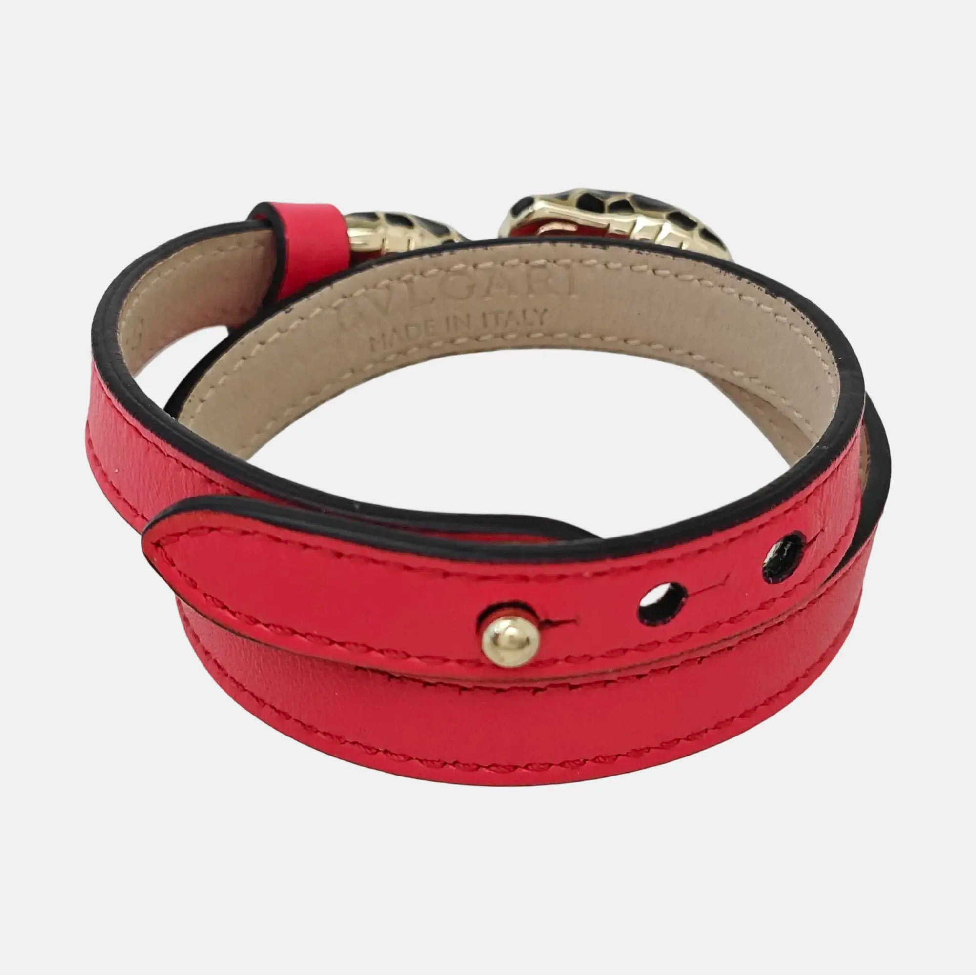 SERPENTI Brass Red Bracelet