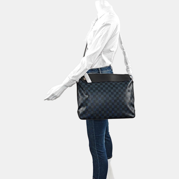 GREENWICH Damier Coated Canvas Blue