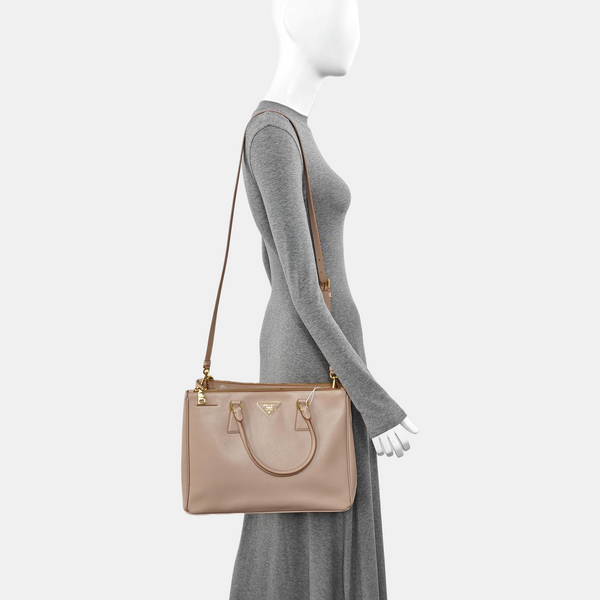 Galleria Large Saffiano Calfskin Pink