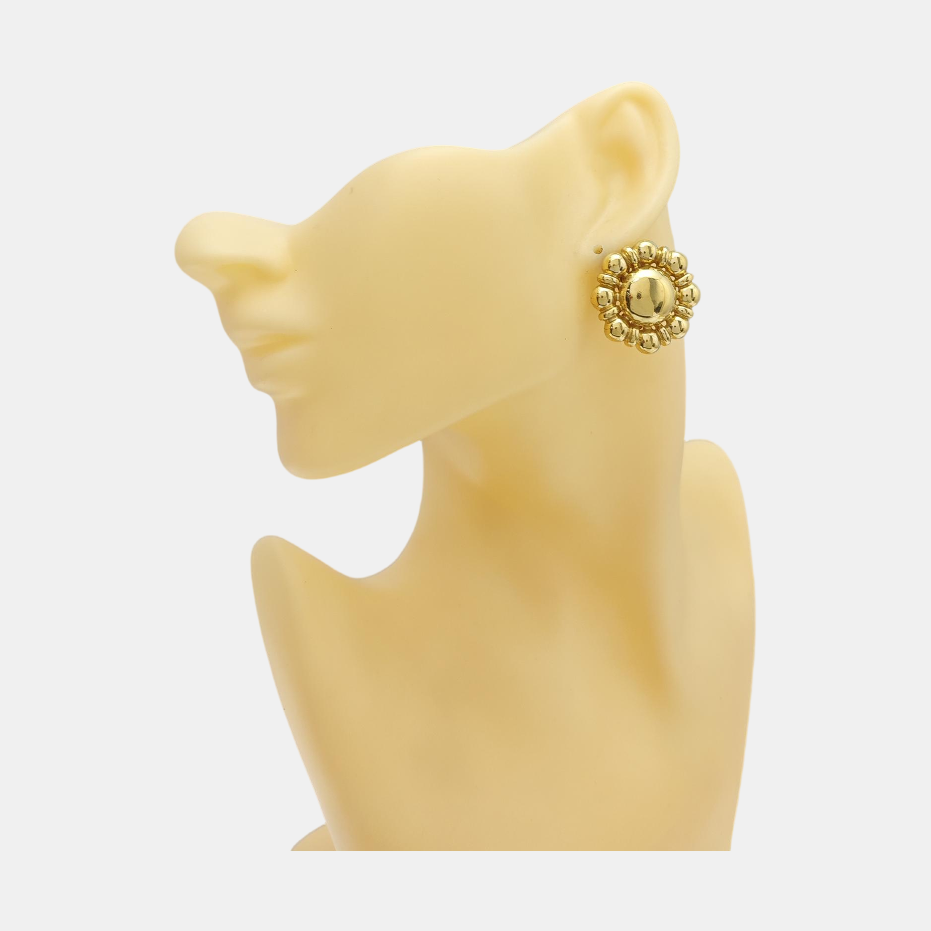 Metal Gold Clip On Earrings