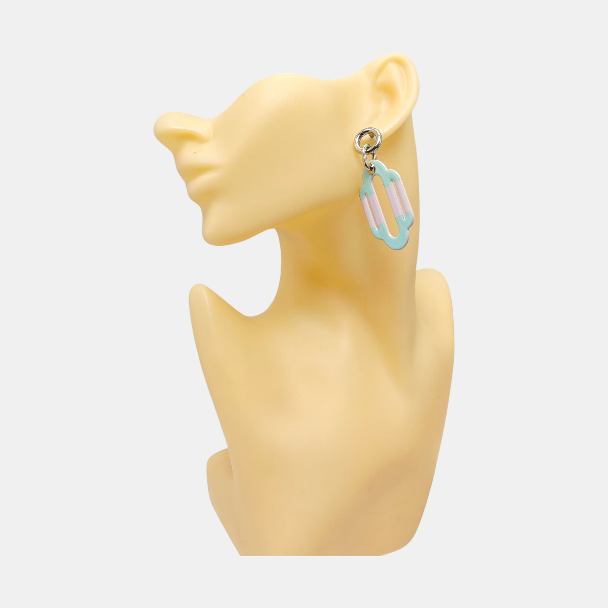 Attelage Metal Red Stud Earrings