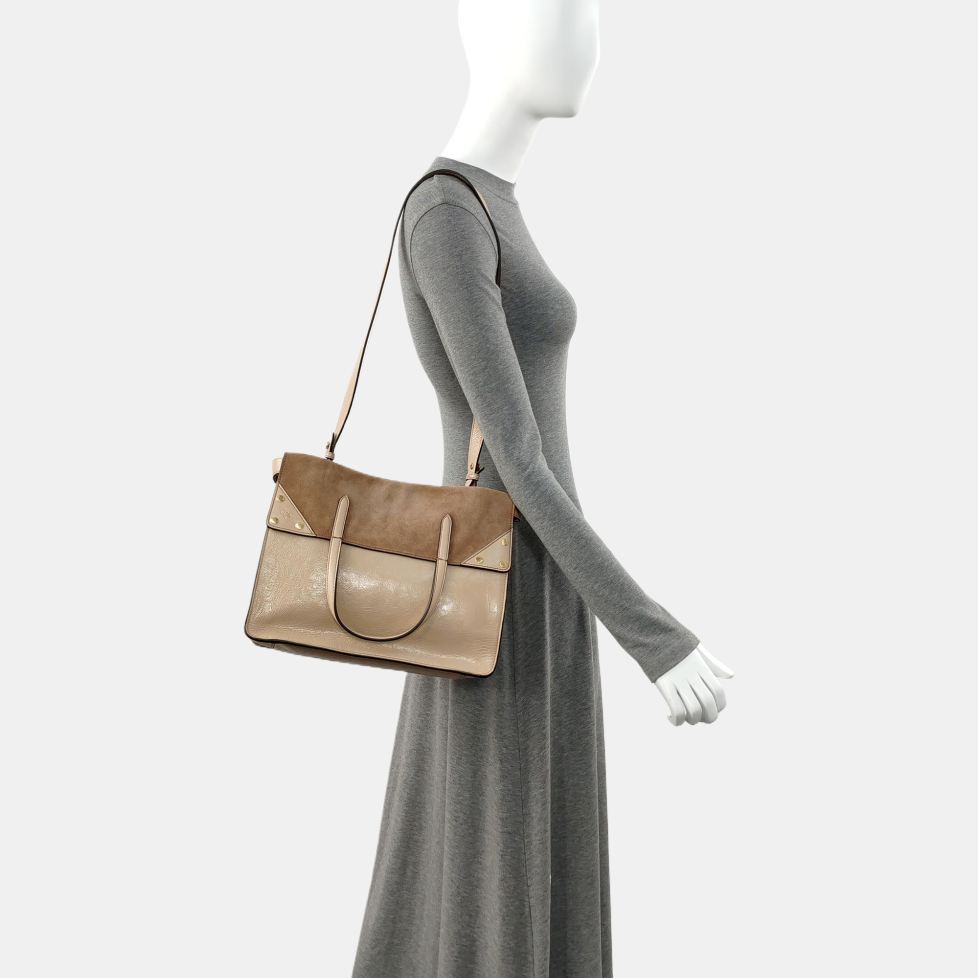 Flip Large Calfskin Beige