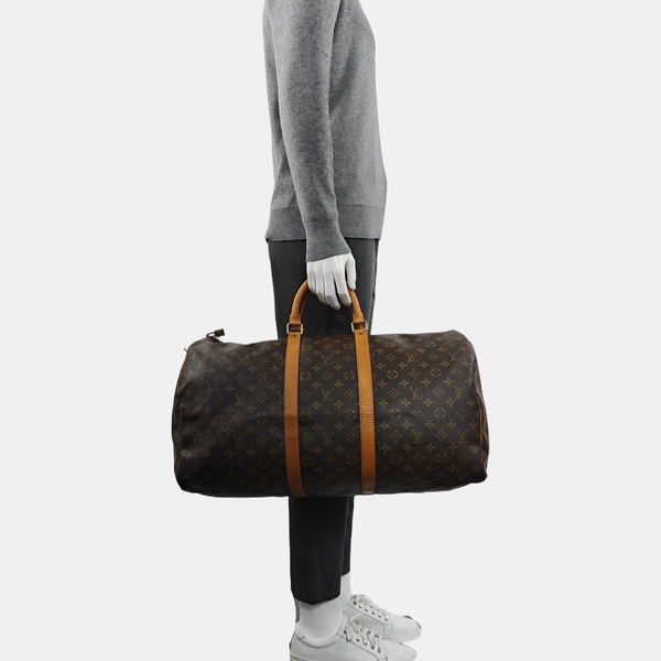 SAC SOUPLE 55 Monogram Coated Canvas Brown