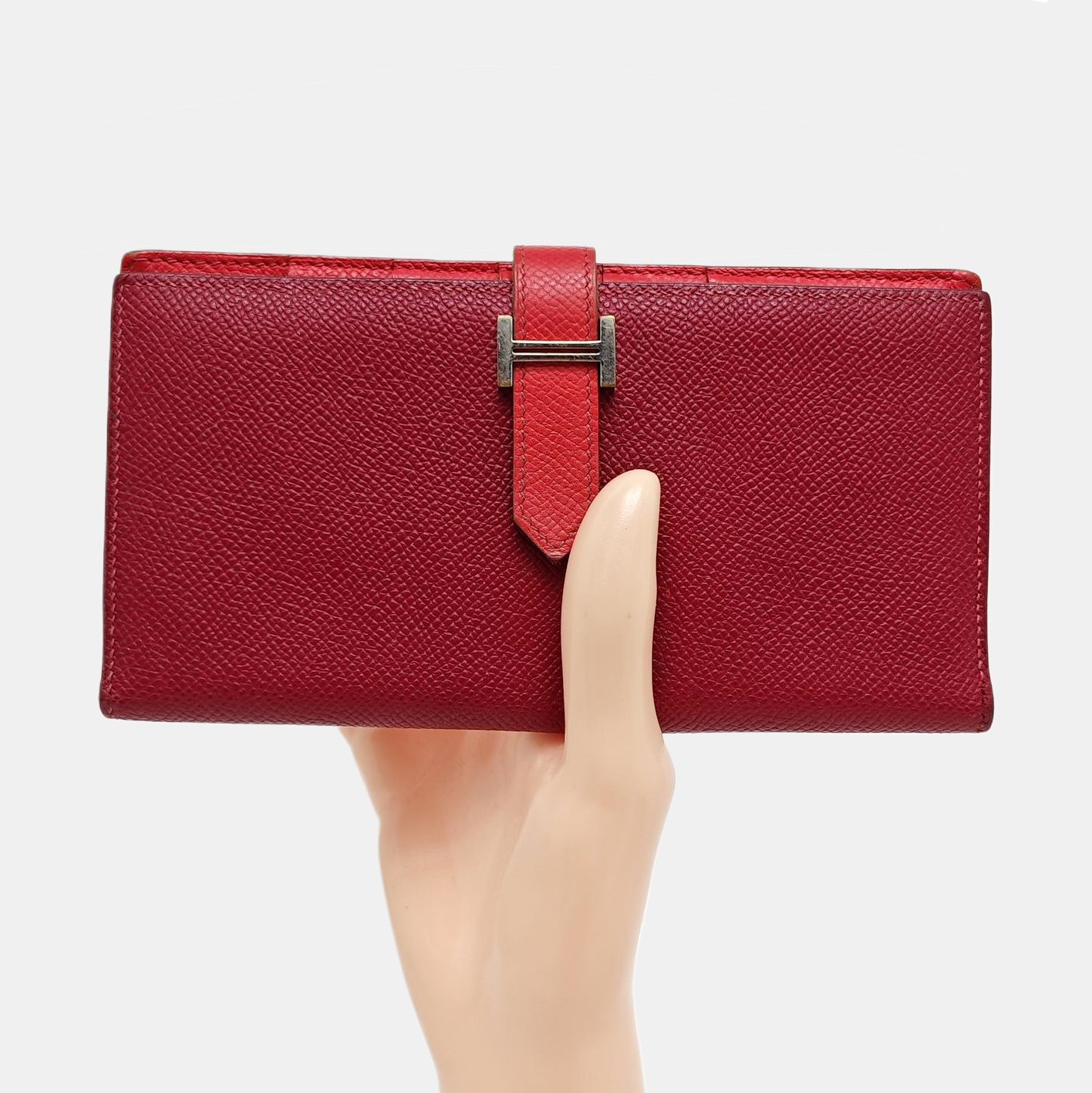 Bearn Medium Epsom Red Wallet