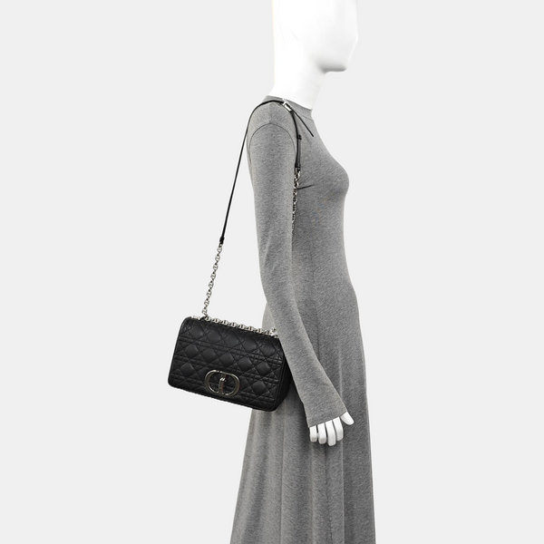 Dior Caro Medium Cannage Lambskin Black
