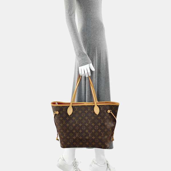 NEVERFULL MM Monogram Coated Canvas Brown