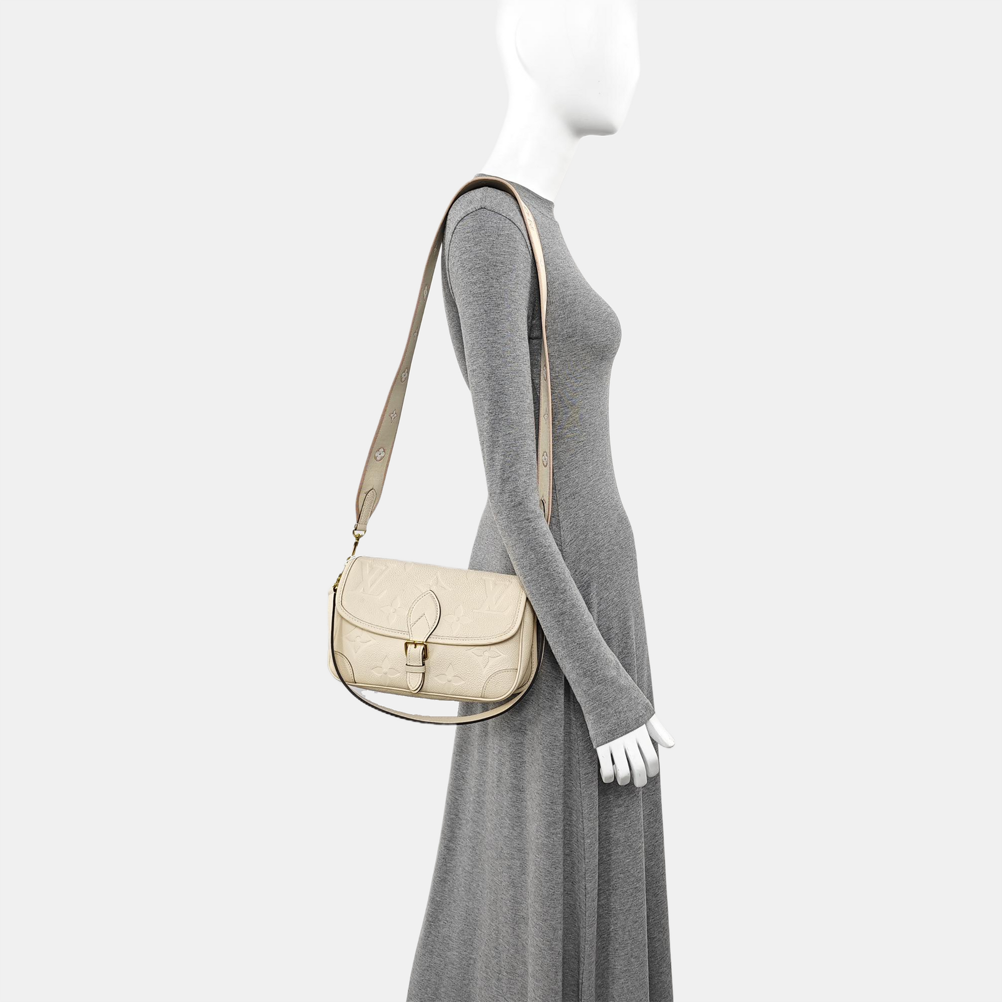 DIANE Monogram Calfskin Beige