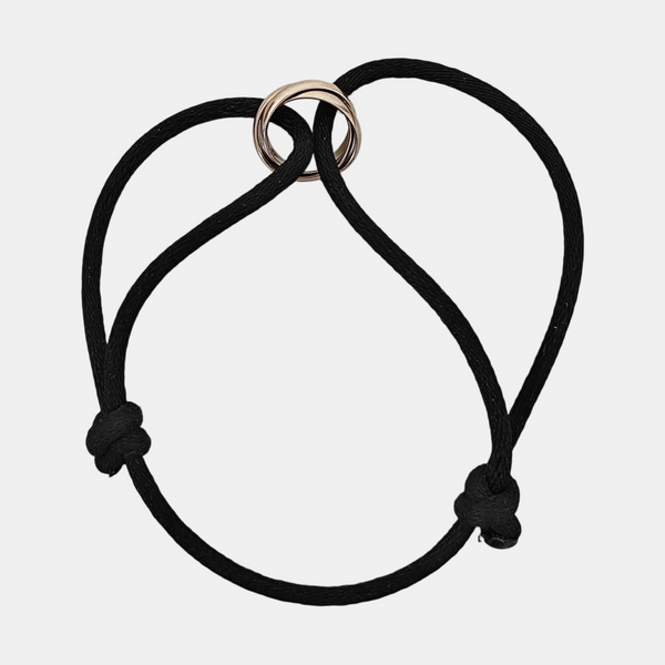 TRINITY 18k White Gold Black Bracelet