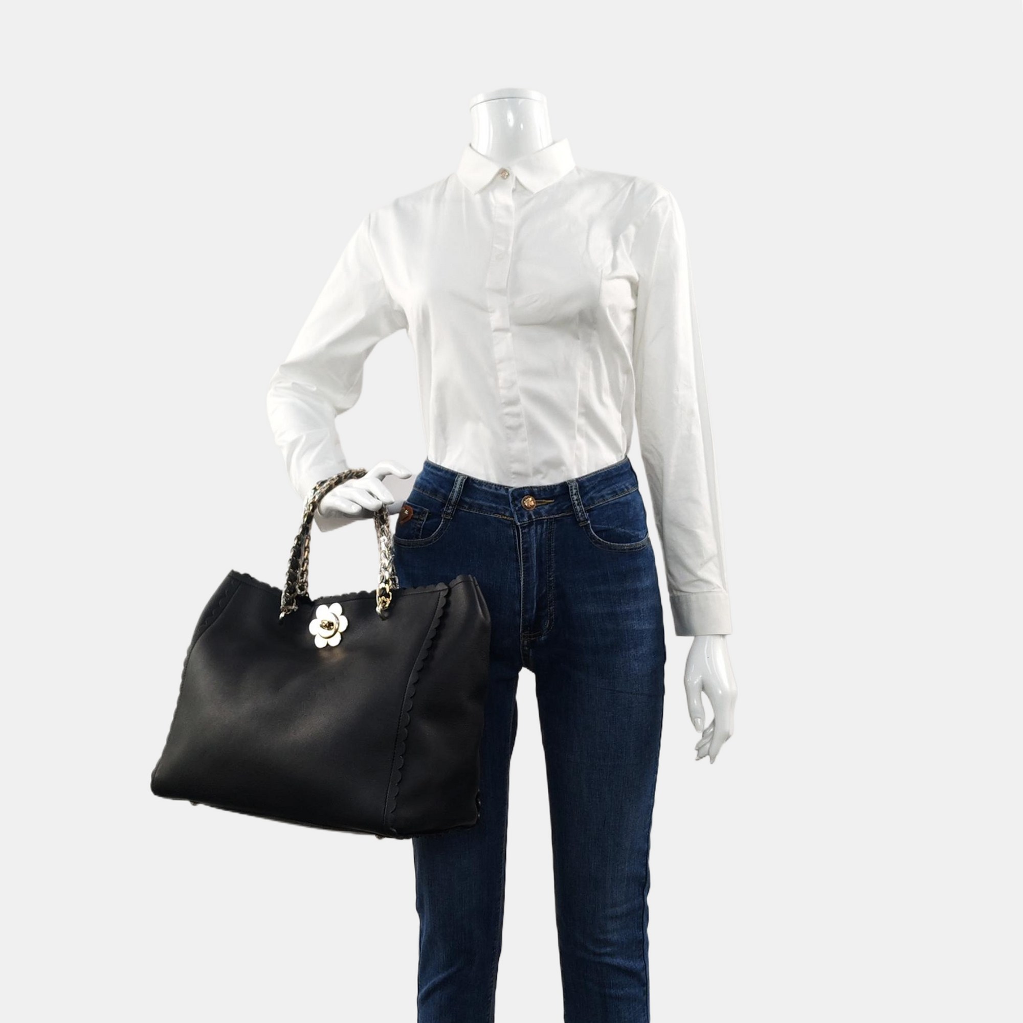 Large Calfskin Black