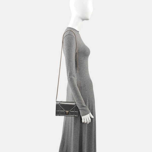 Diorama Cannage Calfskin Silver