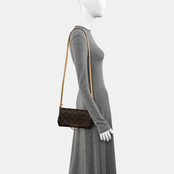 FAVORITE MM Monogram Coated Canvas Brown