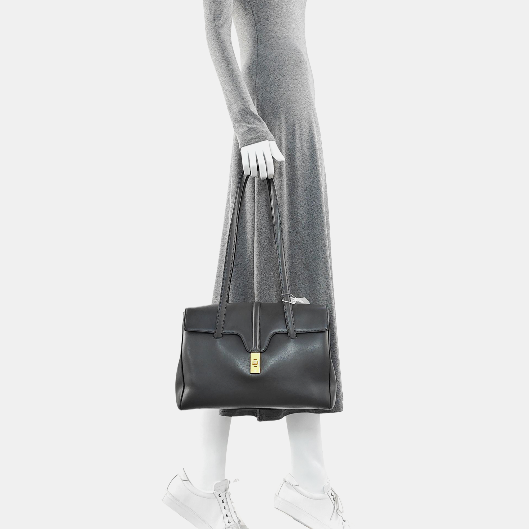 16 Medium Calfskin Gray