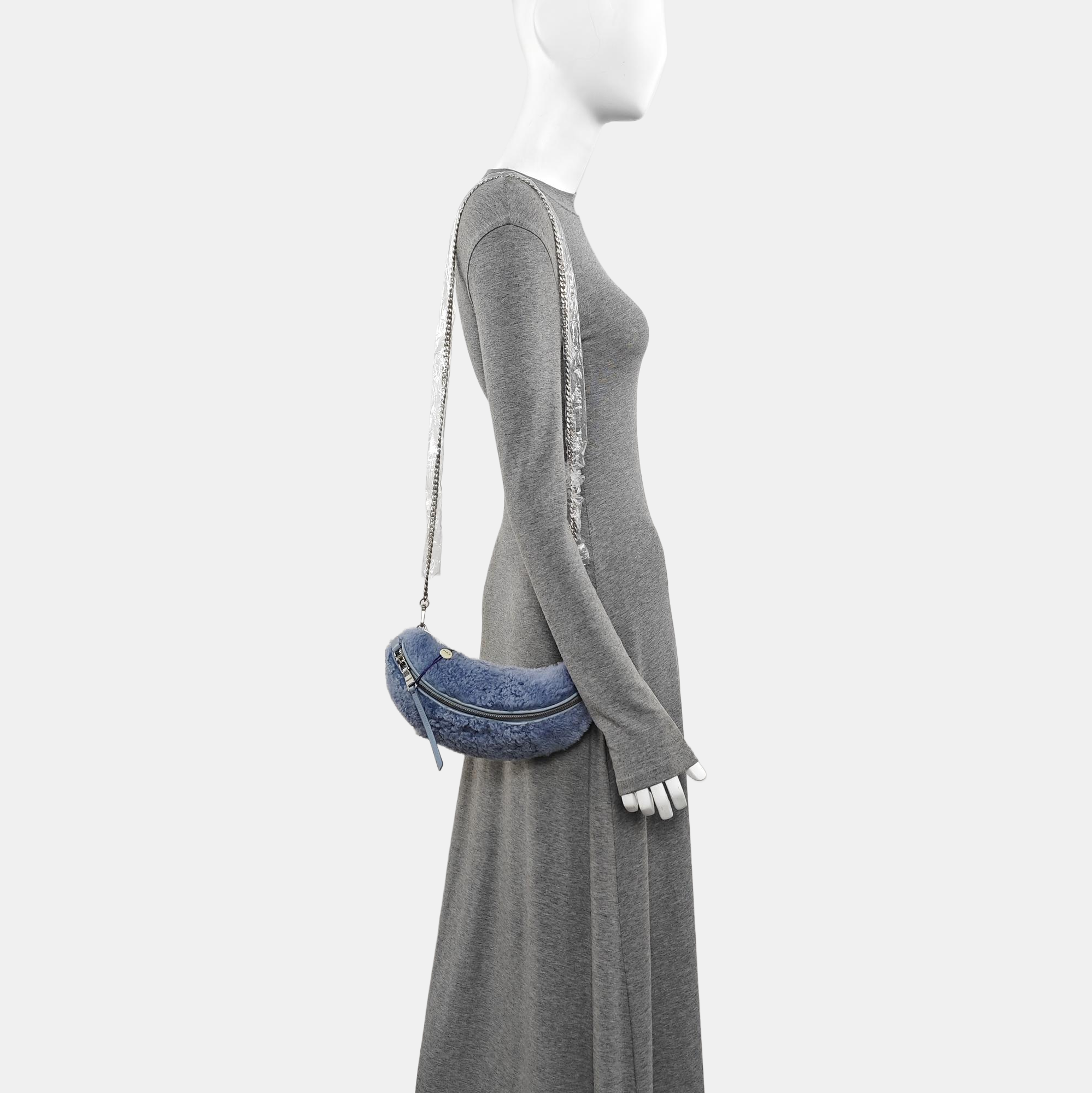 Sheepskin Belt Bag Blue