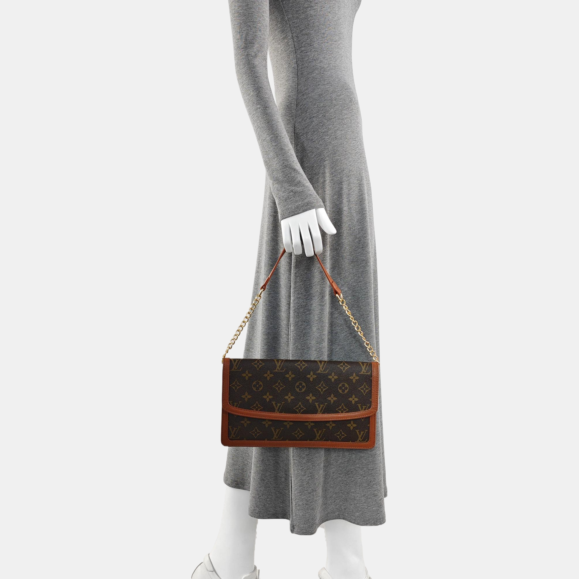 DAME GM Monogram Coated Canvas Brown