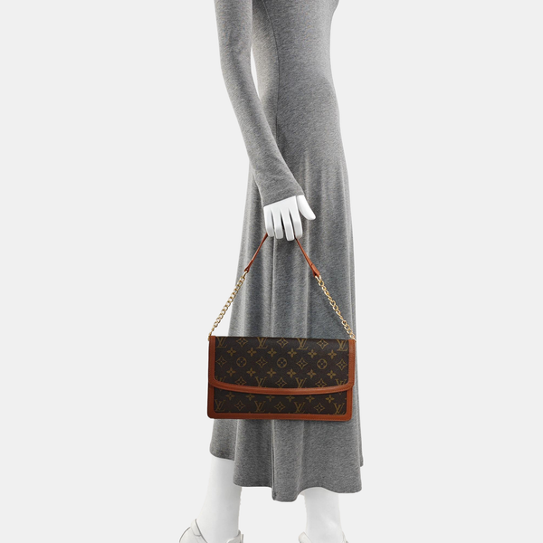 DAME GM Monogram Coated Canvas Brown