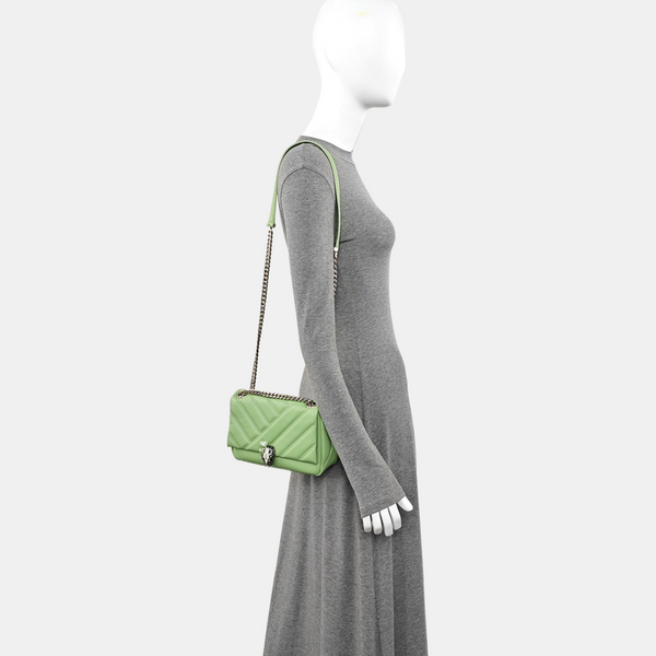 SERPENTI CABOCHON Small Quilted Calfskin Green