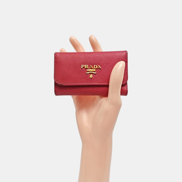 Calfskin Key Pouch Red