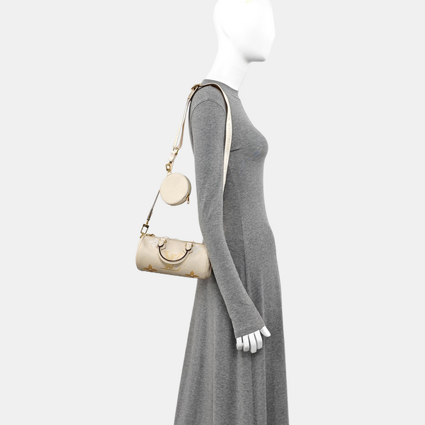 PAPILLON BB Monogram Calfskin Beige