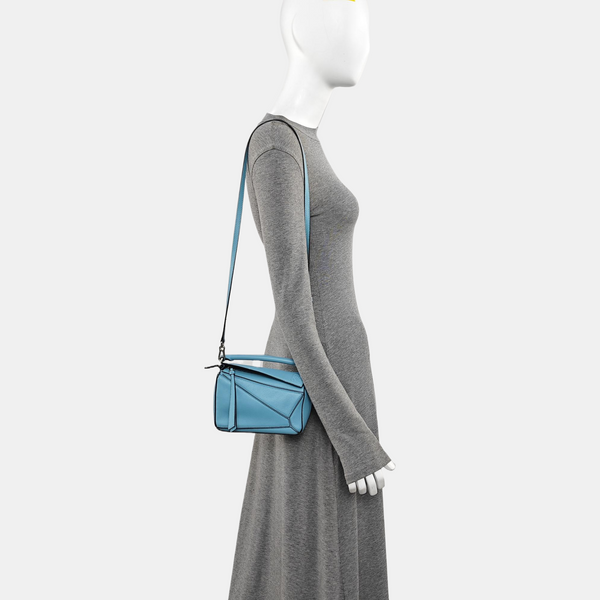 Puzzle Mini Calfskin Blue