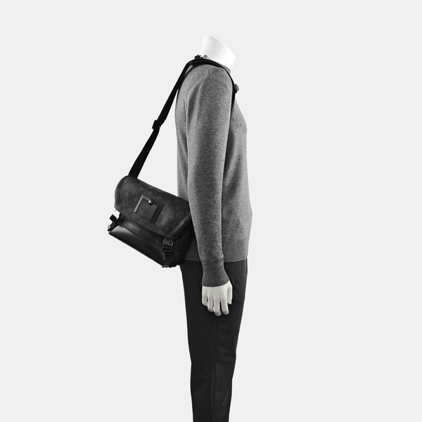 VOYAGER PM Monogram Coated Canvas Black