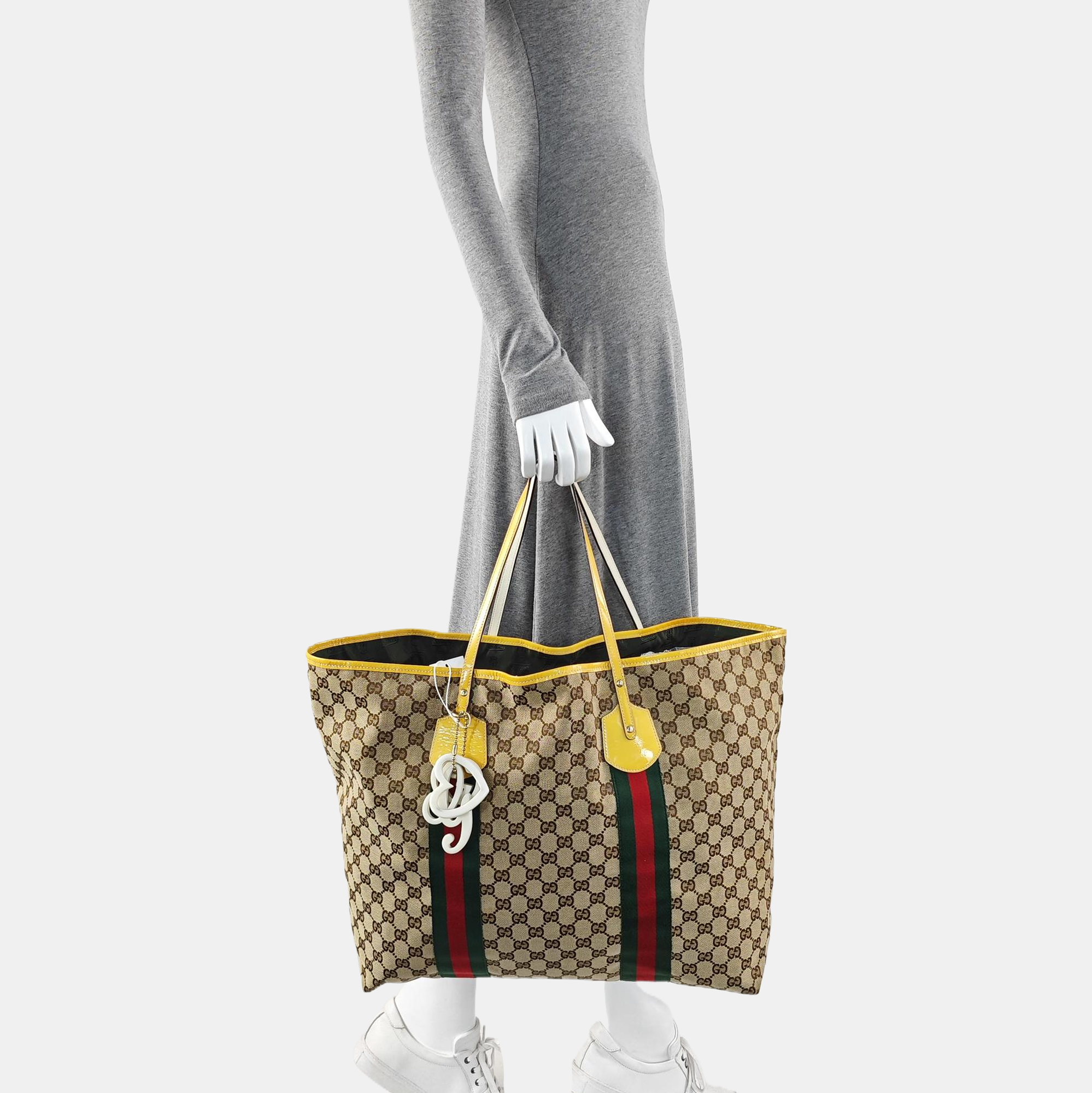 Monogram Canvas Tote Bag Beige