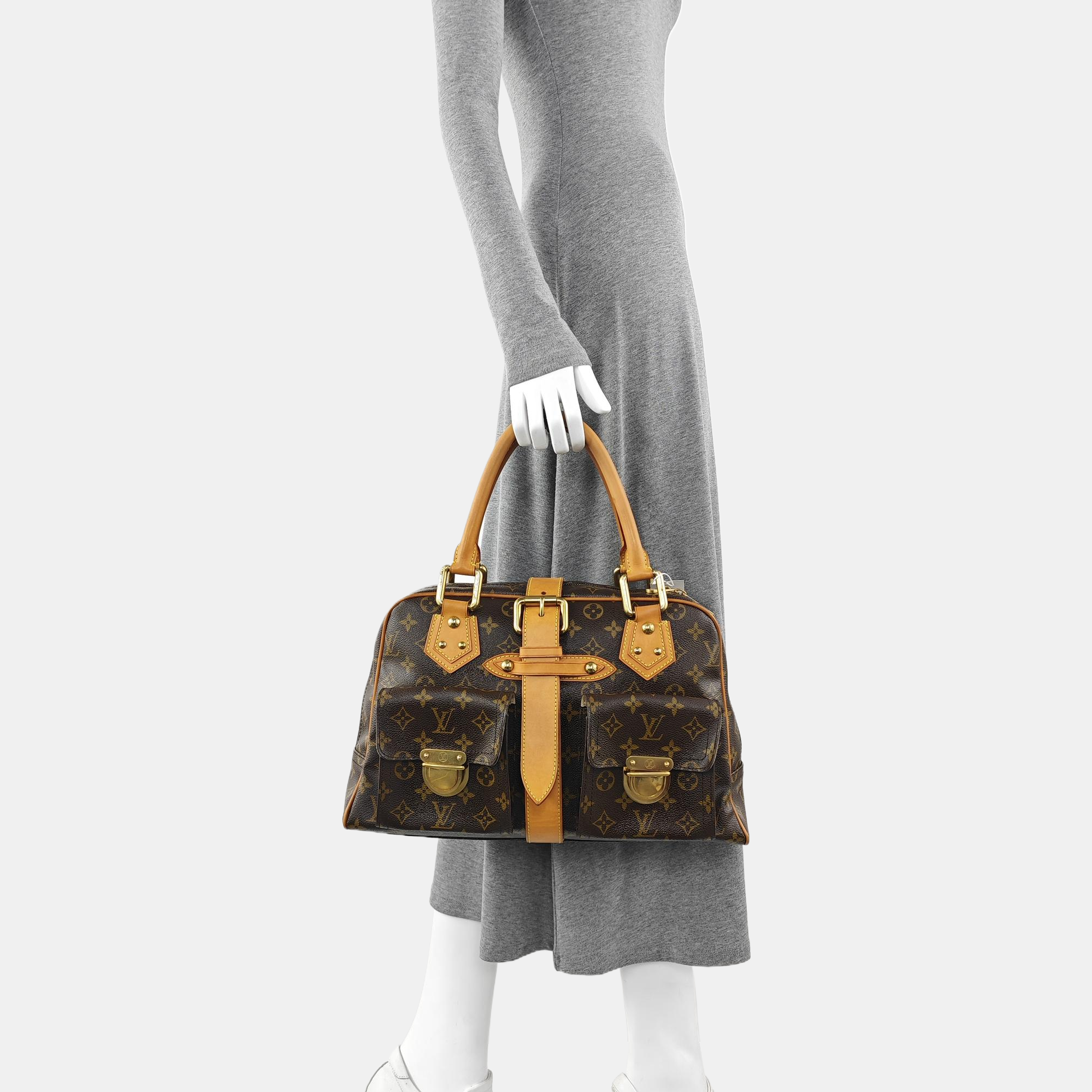 MANHATTAN GM Monogram Coated Canvas Brown