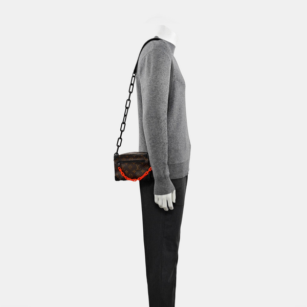 SOFT TRUNK Mini Monogram Coated Canvas Brown