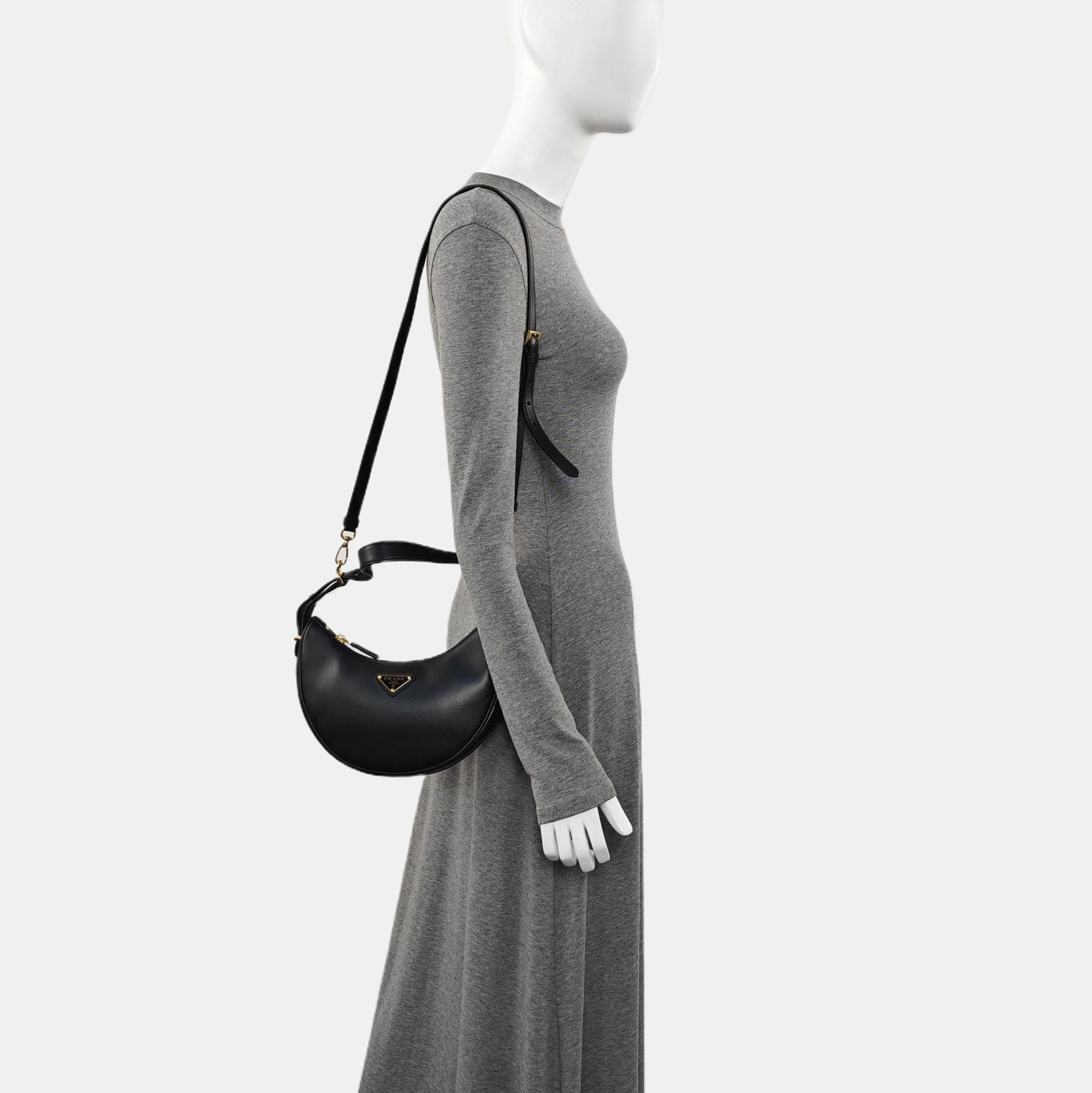 Calfskin Shoulder Bag Black
