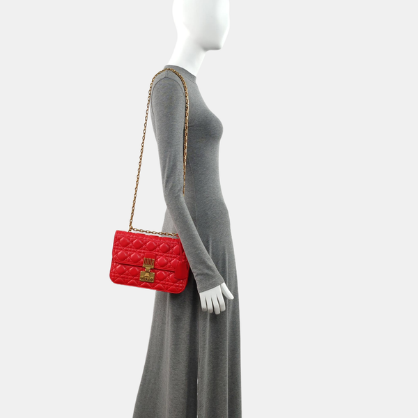 Dioraddict Cannage Lambskin Red