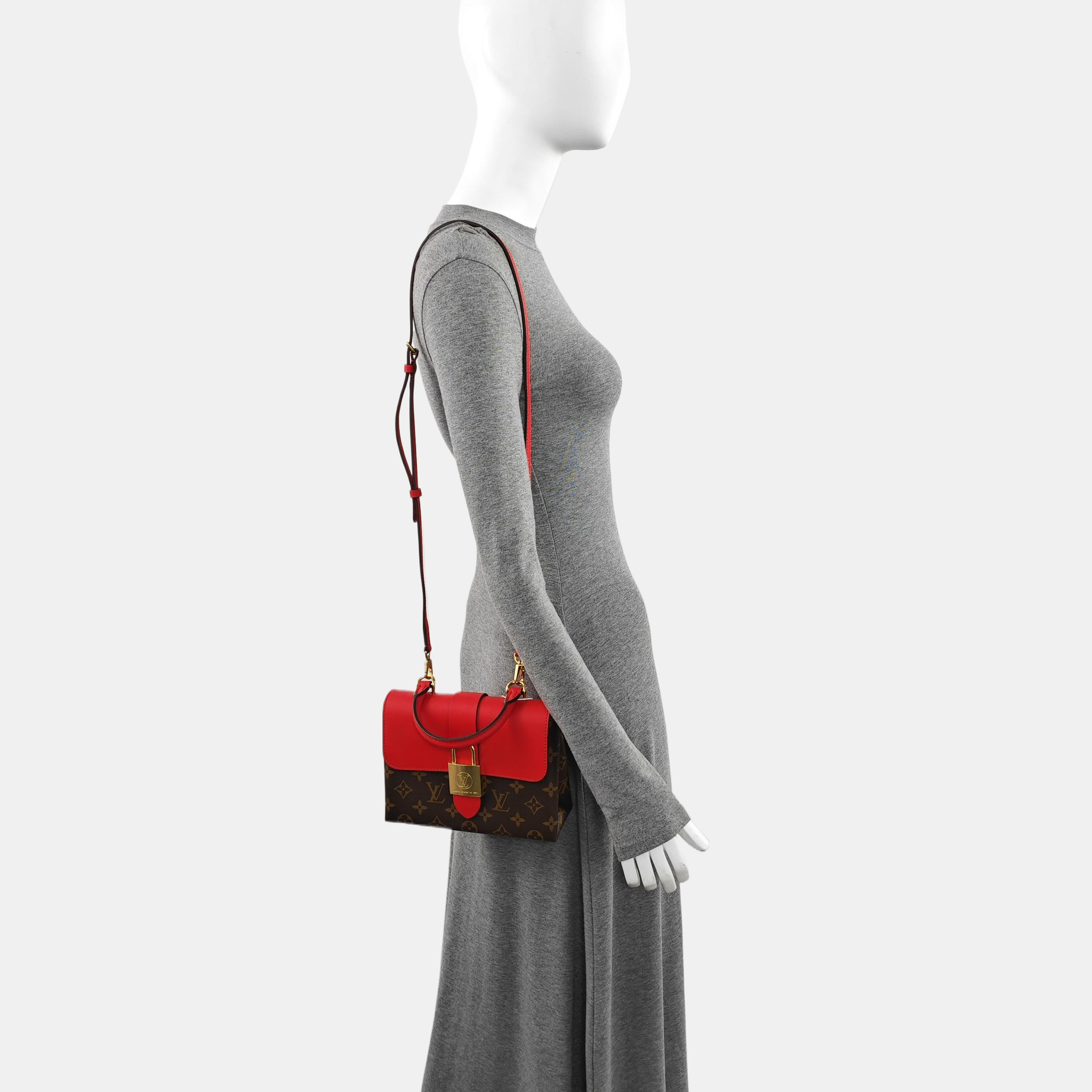 LOCKY BB Monogram Coated Canvas Red