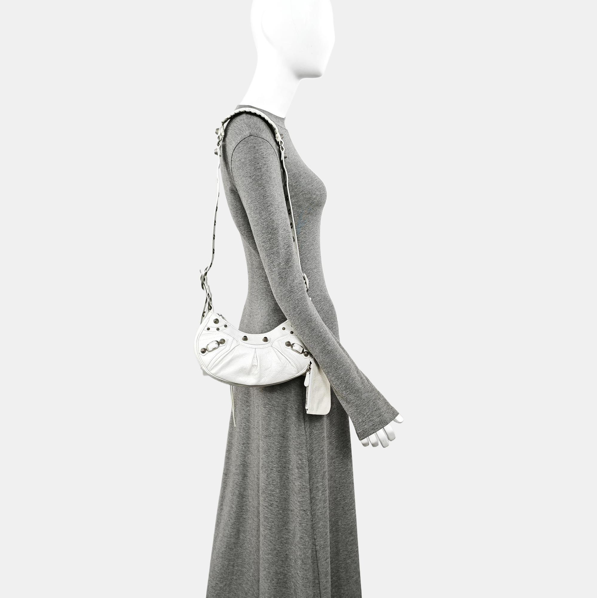 Le Cagole Mini Calfskin White