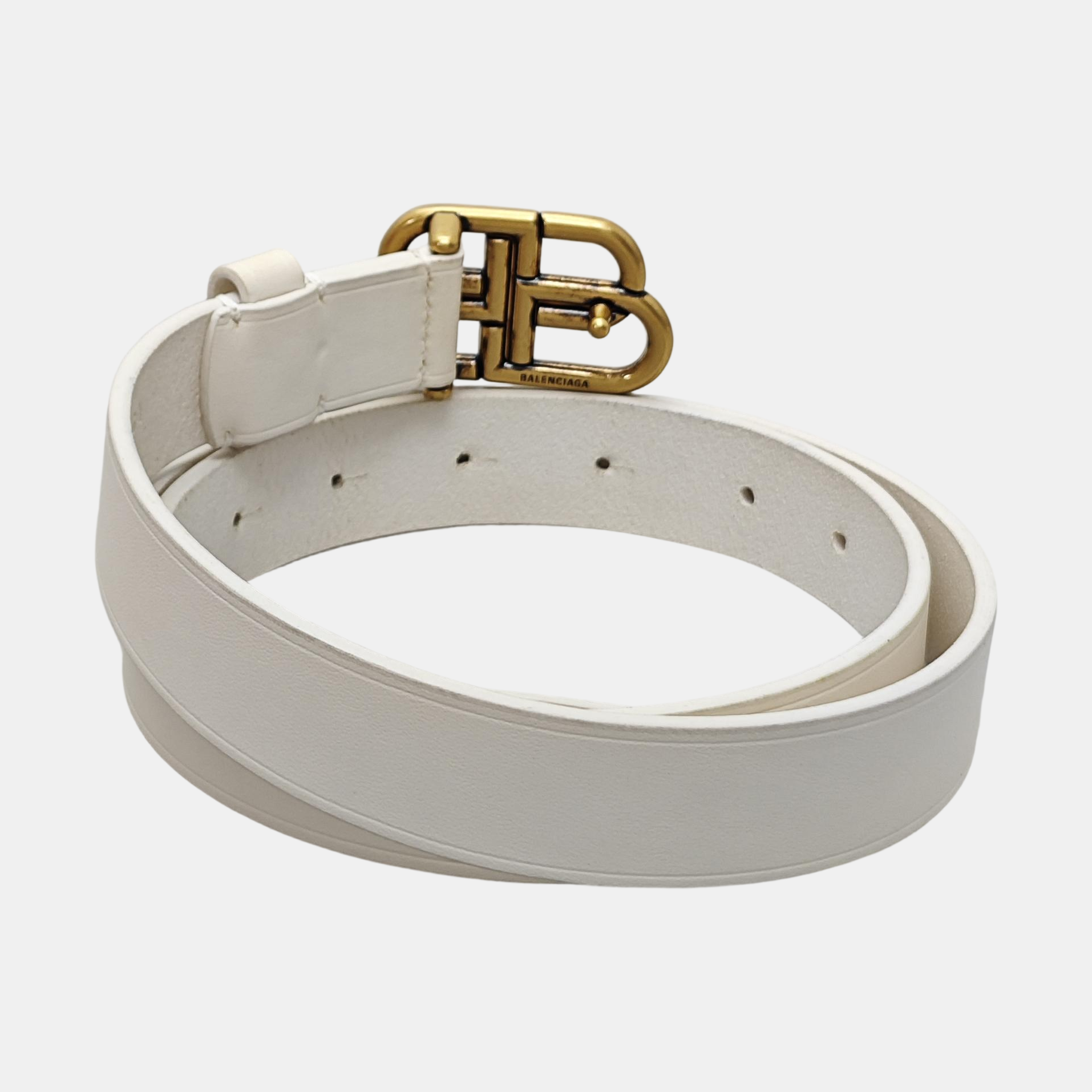 Leather Belt White