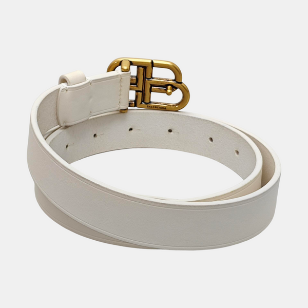 Leather Belt White