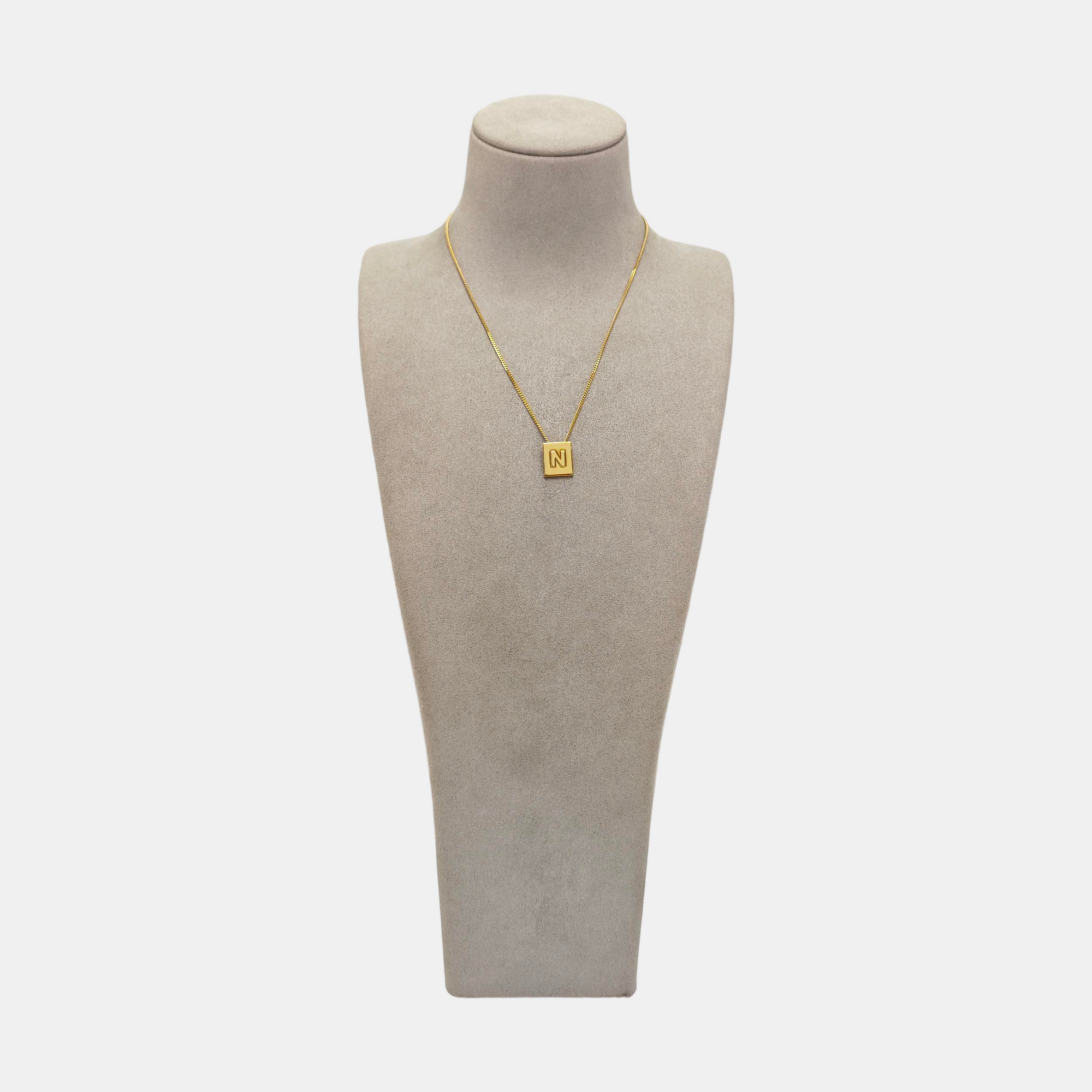 ALPHABET Brass Gold Necklace