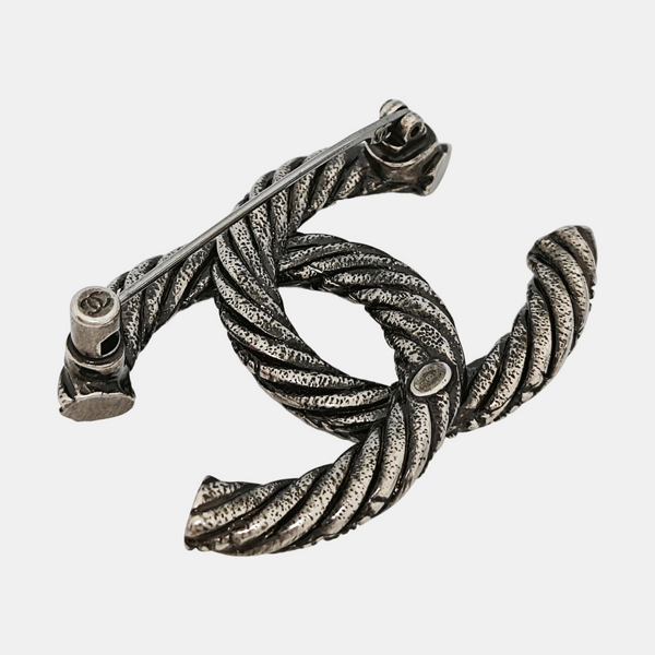 Vintage Metal Black Brooch