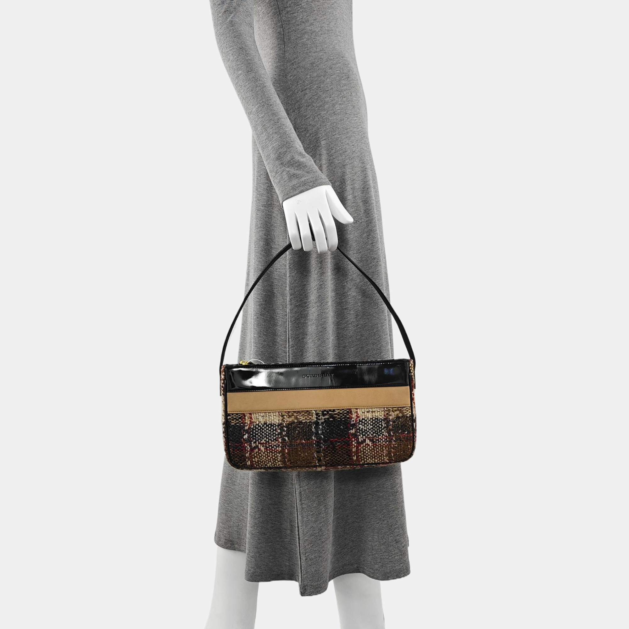 Wool Top Handle Bag Multicolor