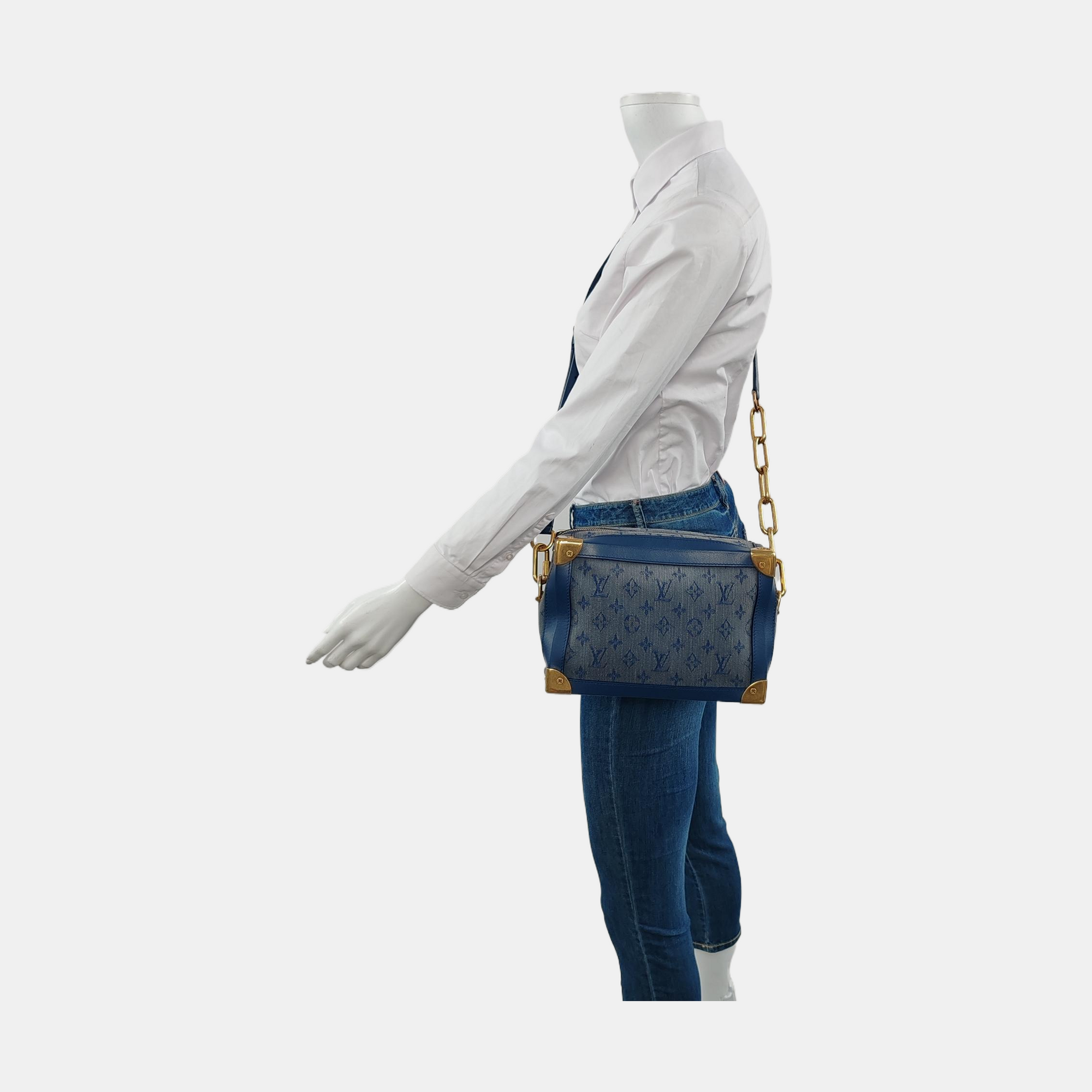 SOFT TRUNK Monogram Denim Blue