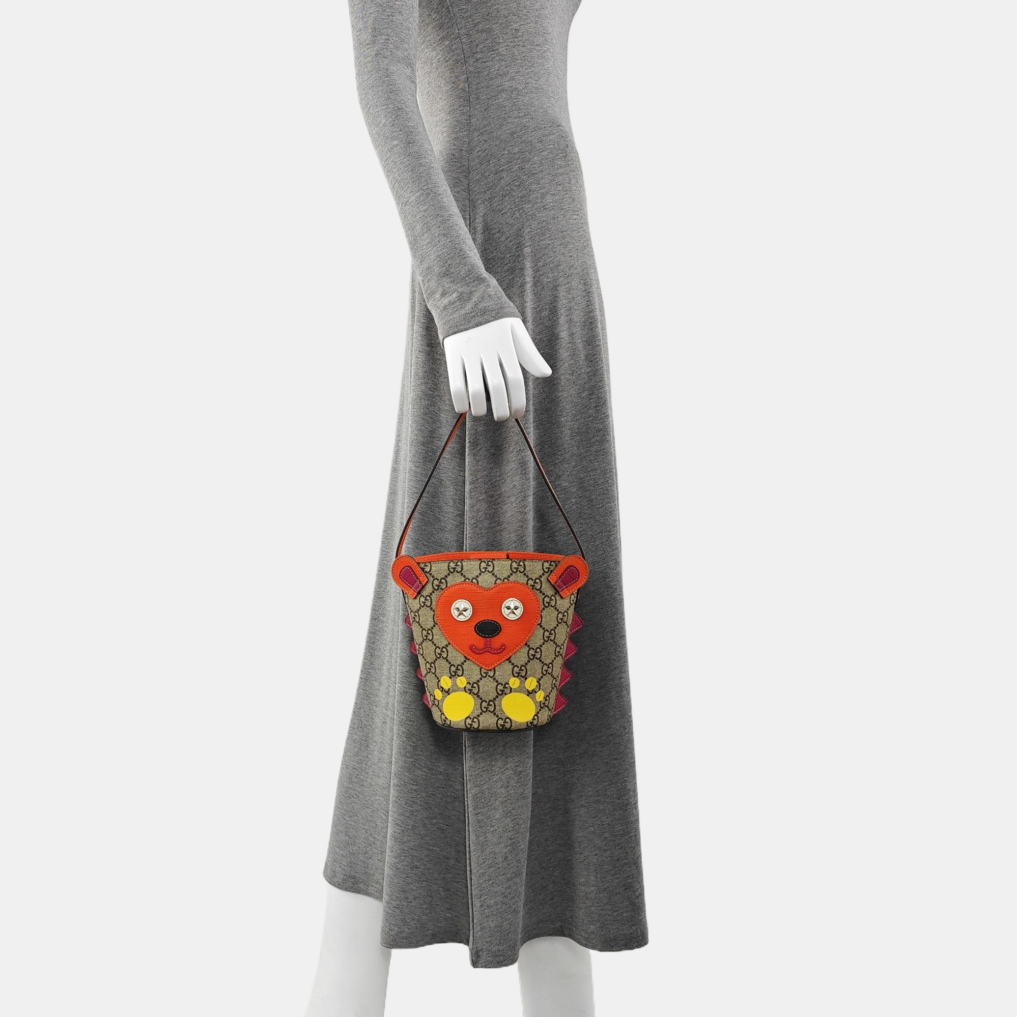 Monogram Coated Canvas Bucket Bag Beige