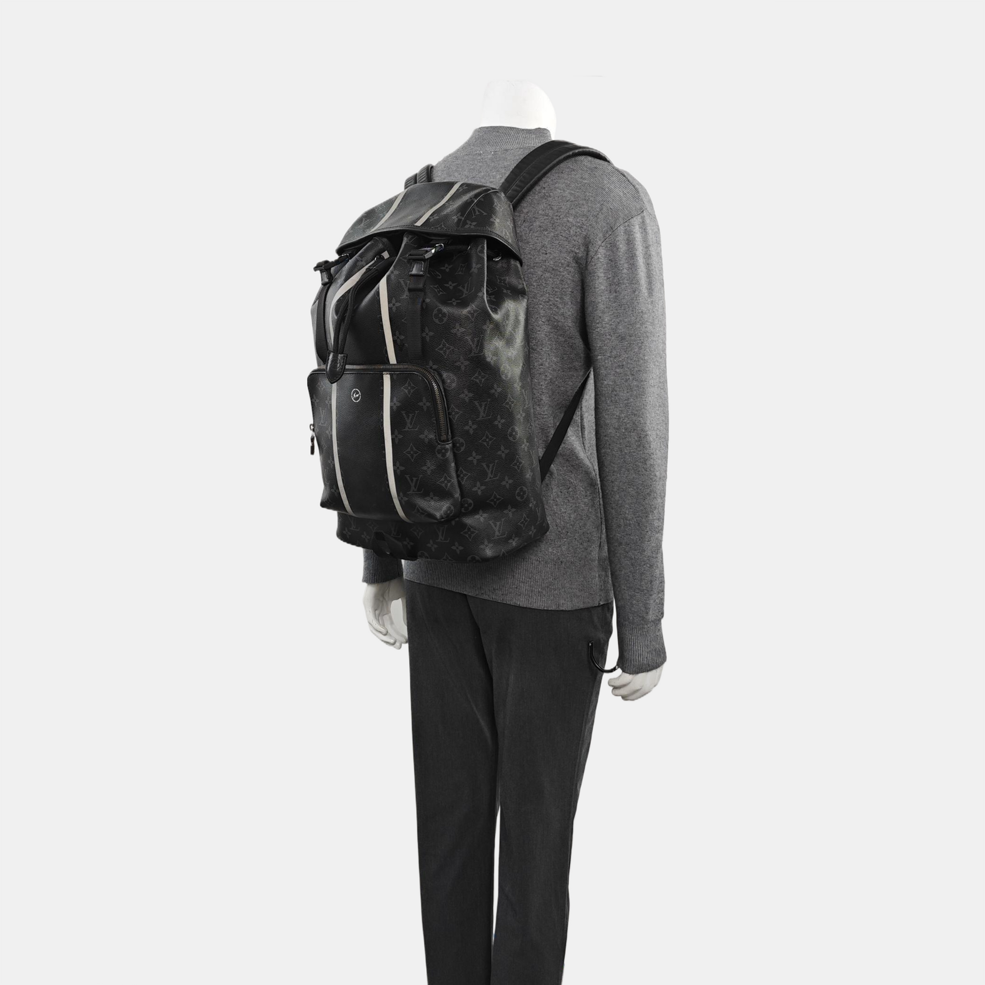 Coated Canvas Backpack Black