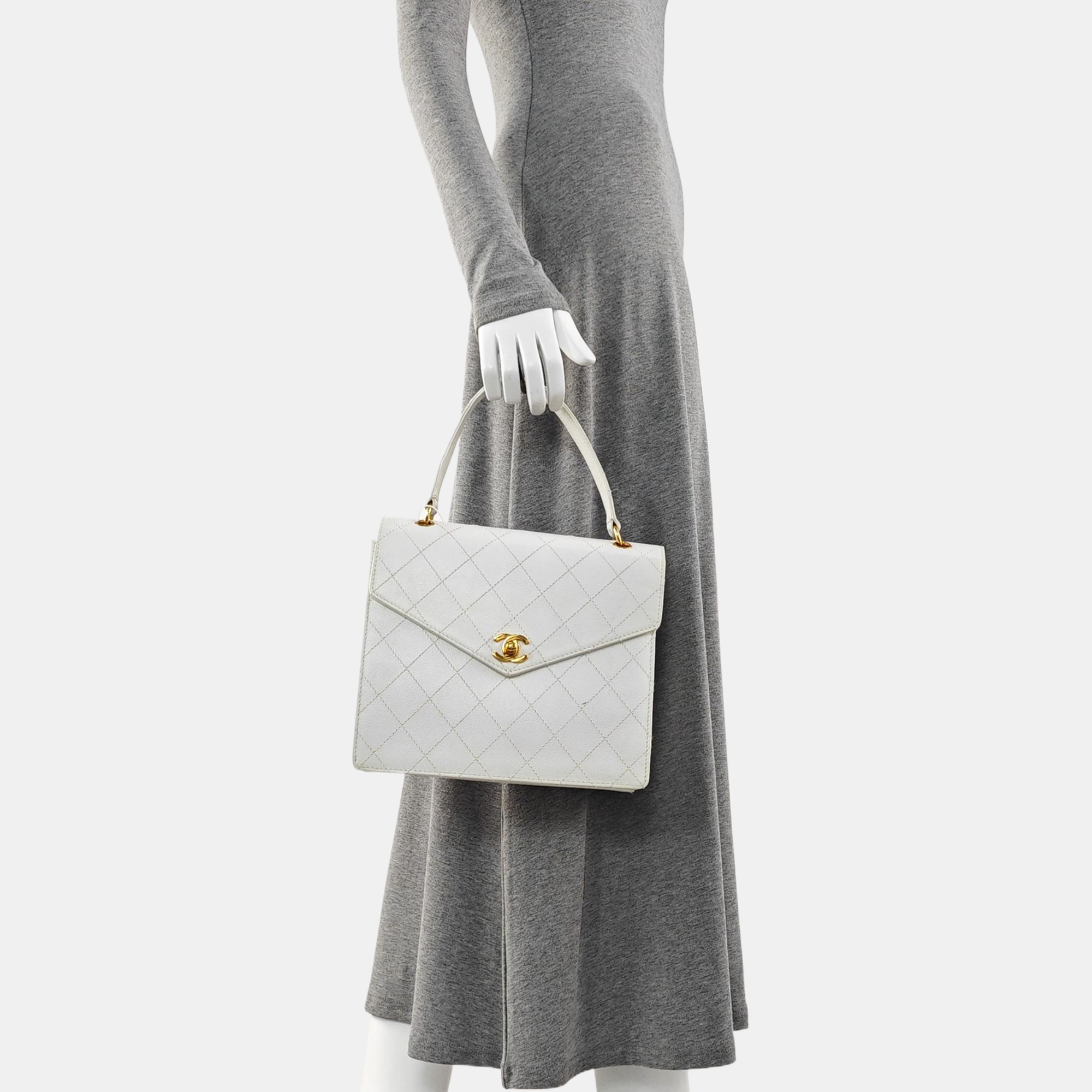 Quilted Calfskin White