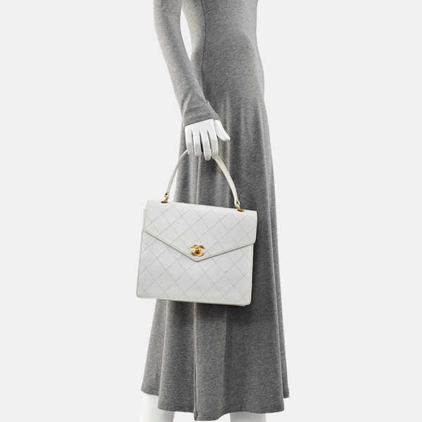 Quilted Calfskin White