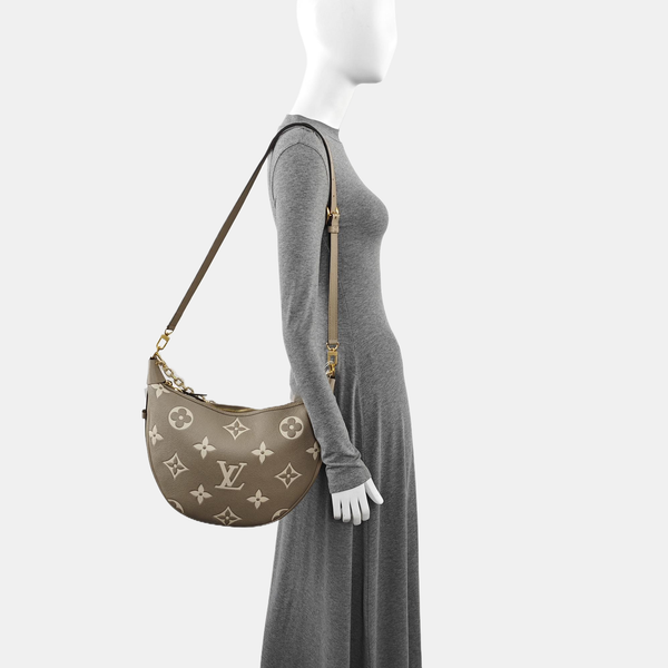 LOOP HOBO Monogram Calfskin Gray