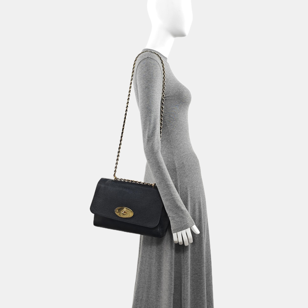 Calfskin Shoulder Bag Black